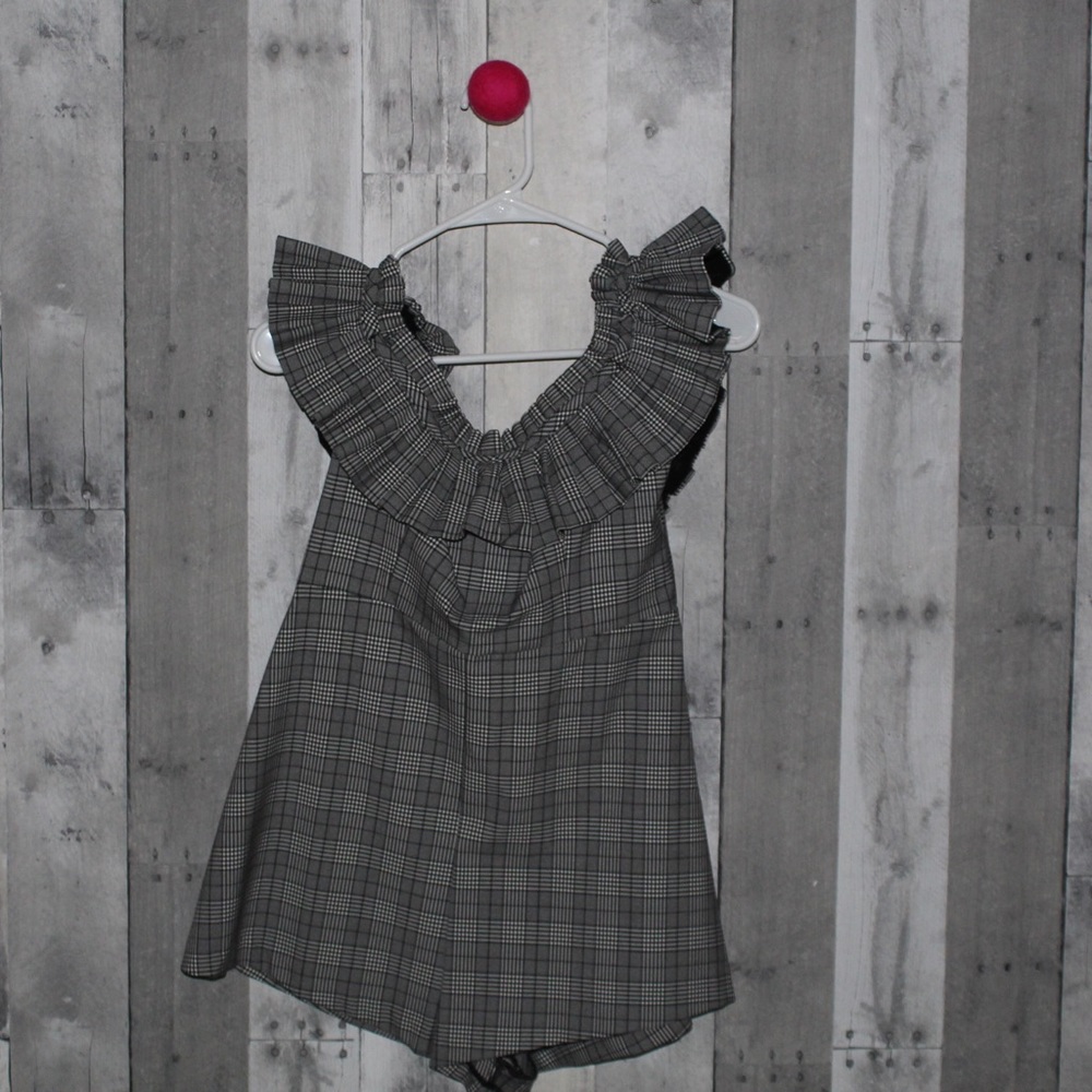 plaid romper